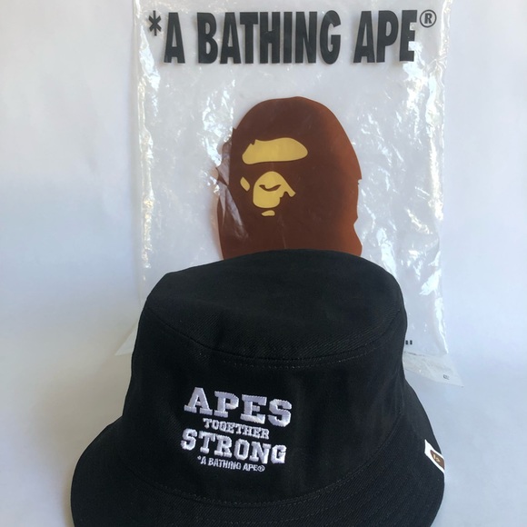 bape bucket hat black